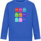 Classic Ghosts Design - Comfort Kids Sweater_ROYAL_front