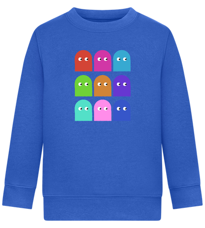 Classic Ghosts Design - Comfort Kids Sweater_ROYAL_front