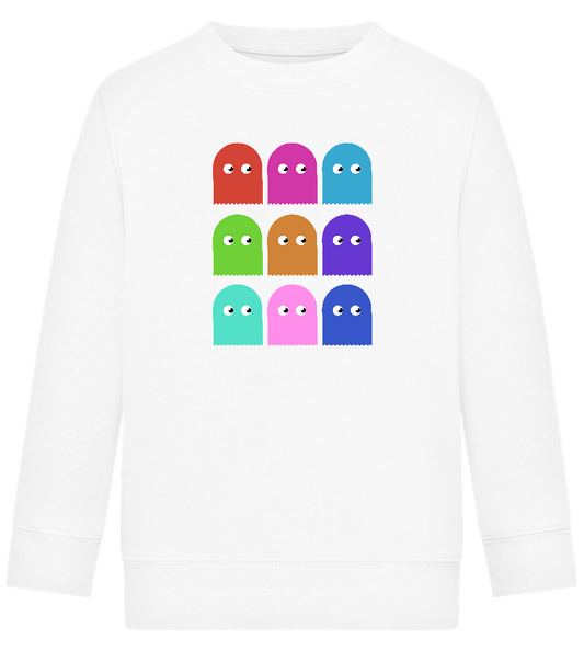 Classic Ghosts Design - Comfort Kids Sweater_WHITE_front