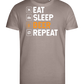 Sleep Beer Repeat Design - Premium men's close fitting t-shirt_CHARCOAL CHIN_front