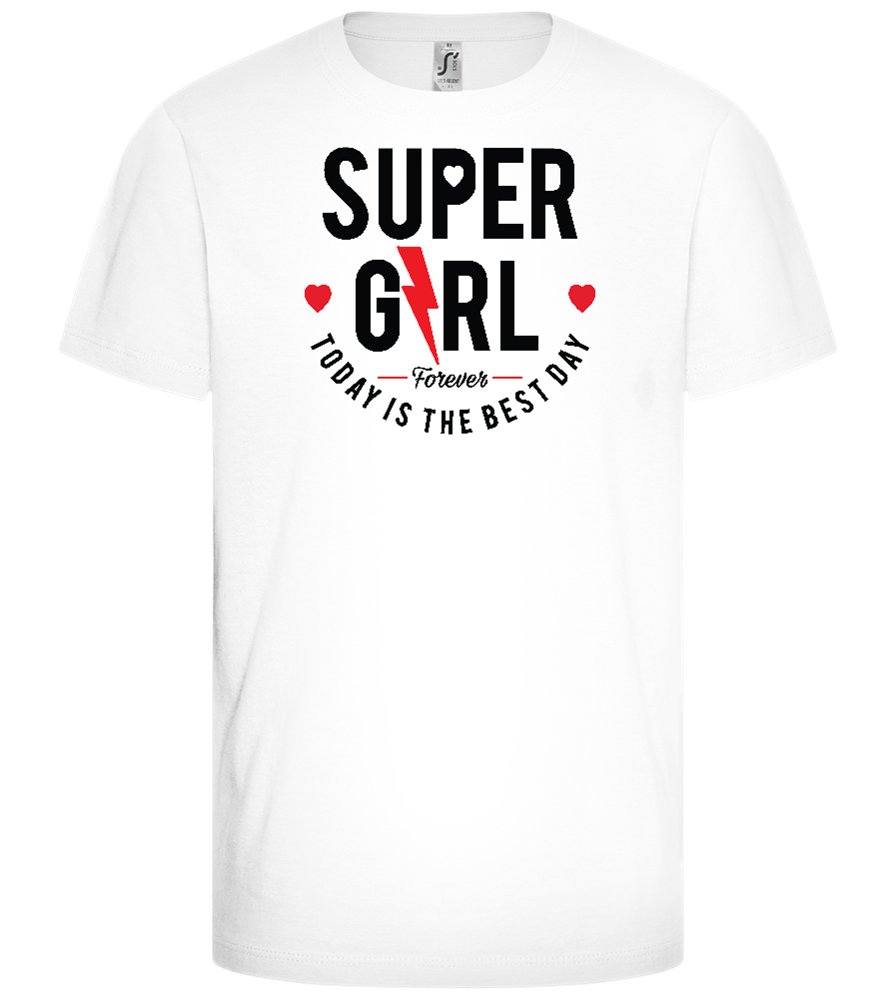 Supergirl Design - Comfort girls' t-shirt_WHITE_front