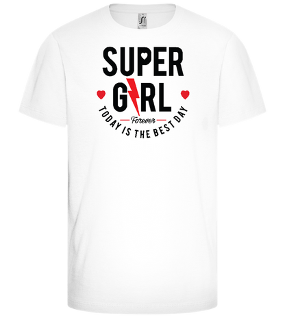 Supergirl Design - Comfort girls' t-shirt_WHITE_front