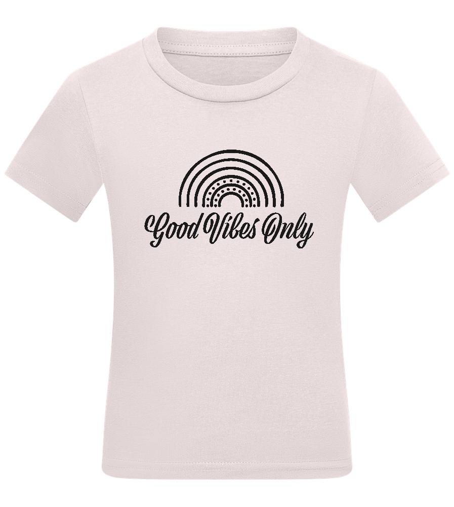 Good Vibes Only Rainbow Design - Comfort kids fitted t-shirt_LIGHT PINK_front