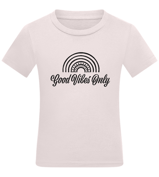 Good Vibes Only Rainbow Design - Comfort kids fitted t-shirt_LIGHT PINK_front