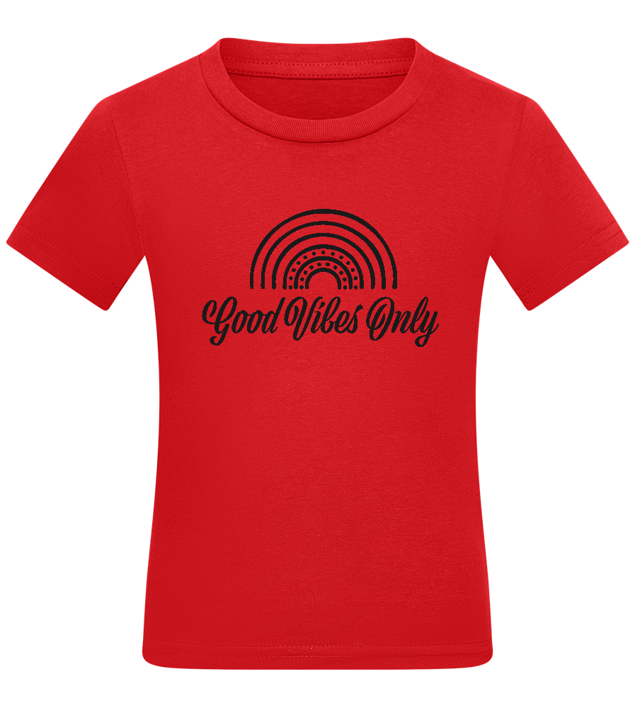 Good Vibes Only Rainbow Design - Comfort kids fitted t-shirt_RED_front