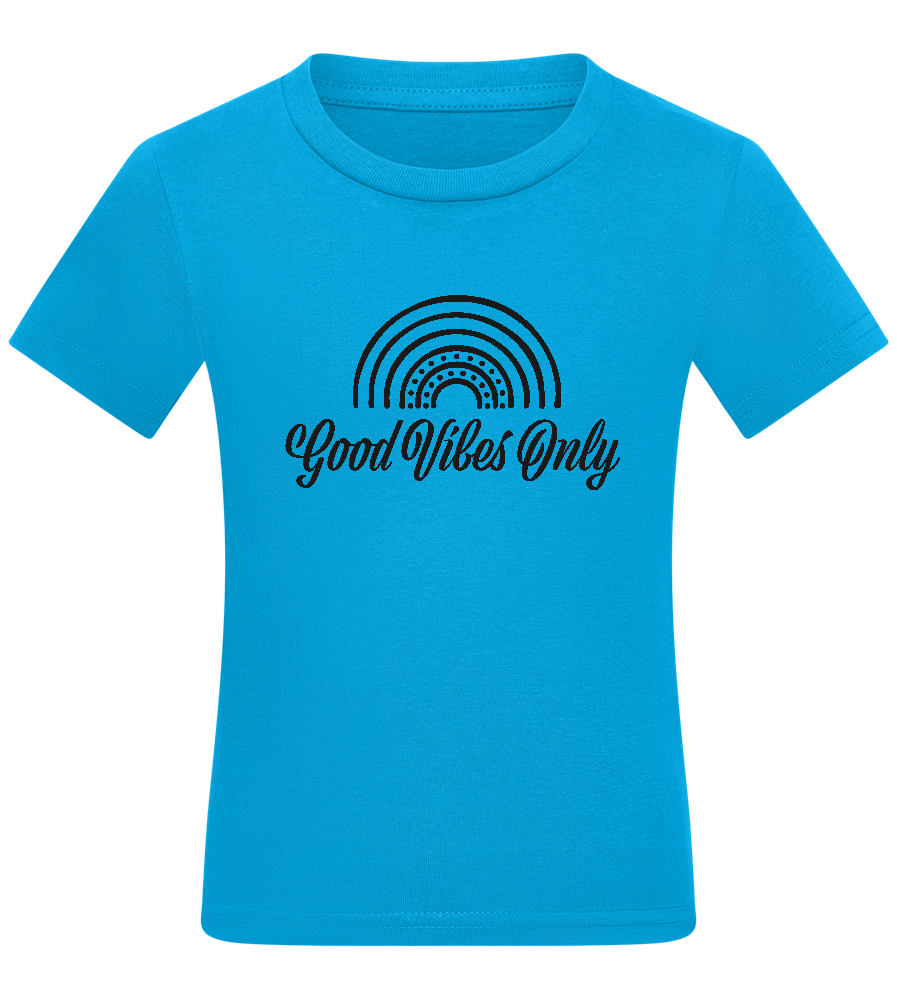 Good Vibes Only Rainbow Design - Comfort kids fitted t-shirt_TURQUOISE_front