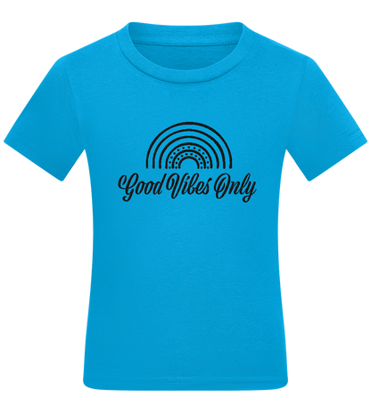 Good Vibes Only Rainbow Design - Comfort kids fitted t-shirt_TURQUOISE_front