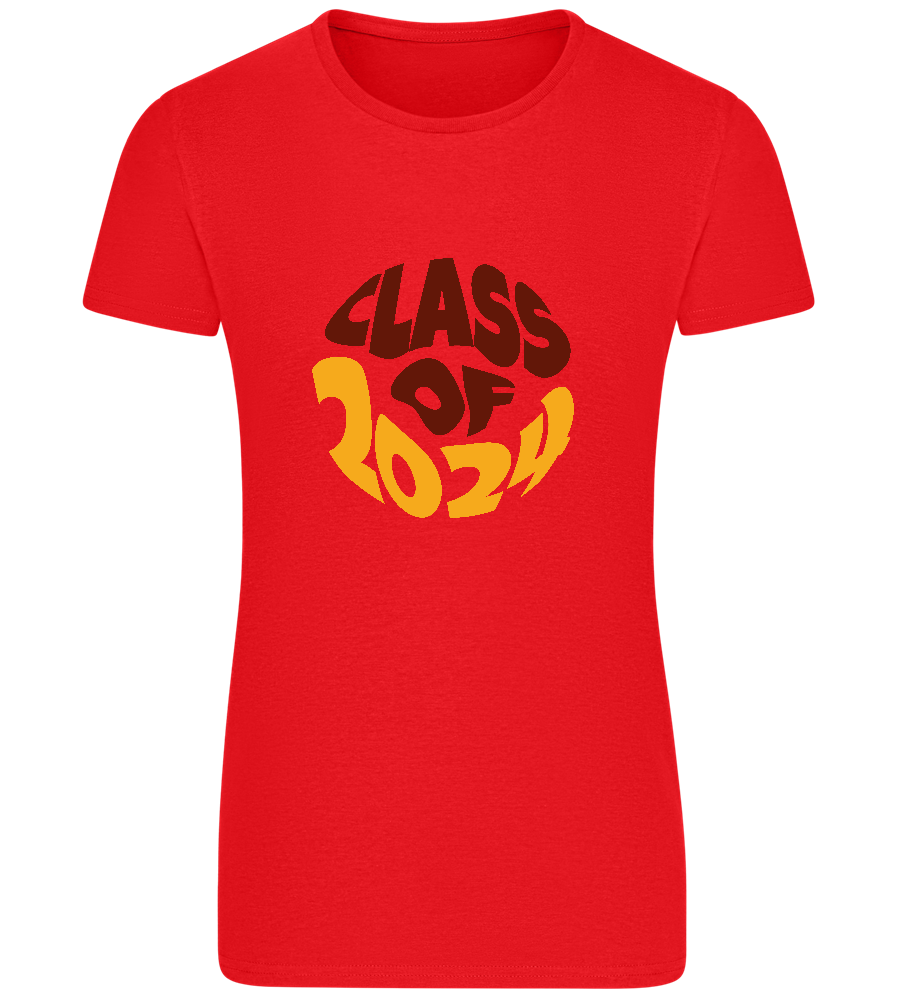 Class of 2024 Design - Basic women's fitted t-shirt_RED_front