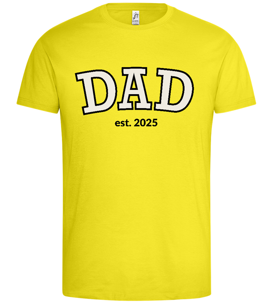 Dad Est 2025 Design - Premium men's t-shirt_LEMON_front