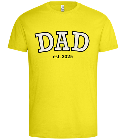 Dad Est 2025 Design - Premium men's t-shirt_LEMON_front