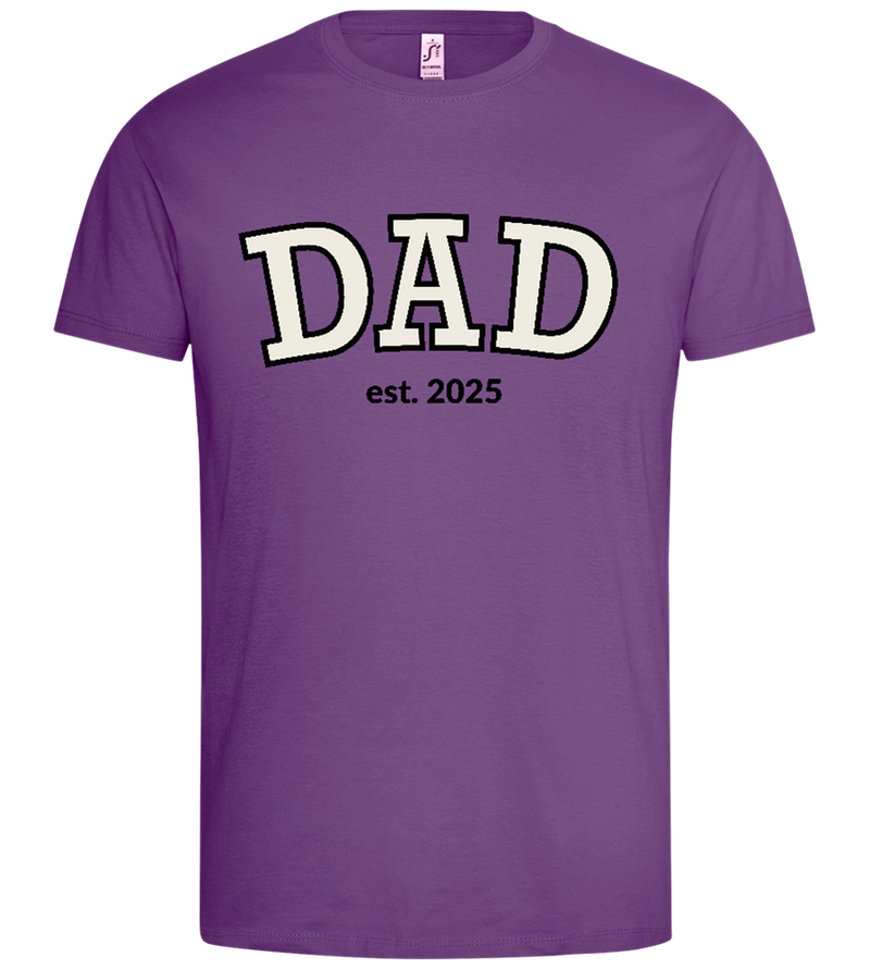 Dad Est 2025 Design - Premium men's t-shirt_LIGHT PURPLE_front