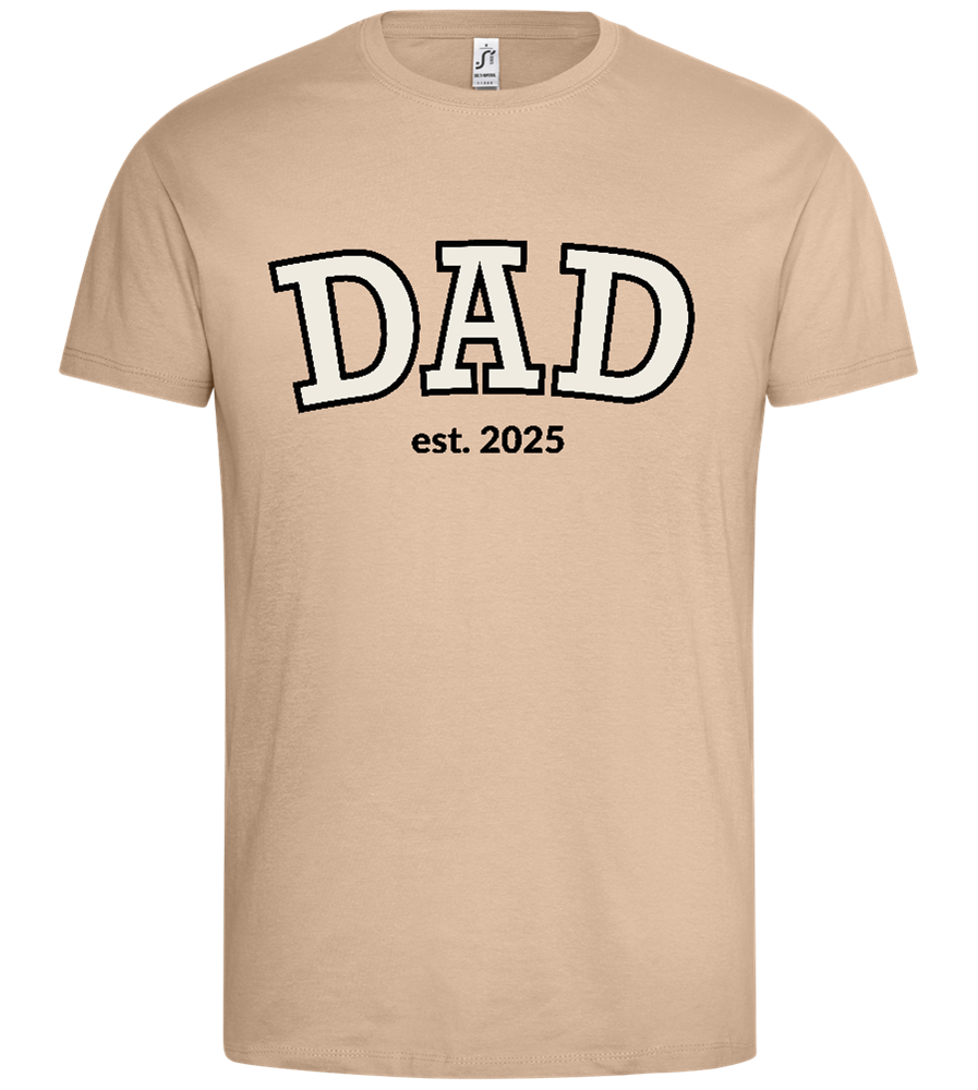 Dad Est 2025 Design - Premium men's t-shirt_SAND_front