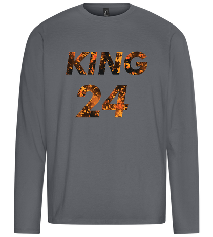 KING 24 Design - Premium men's long sleeve t-shirt_MOUSE GREY_front