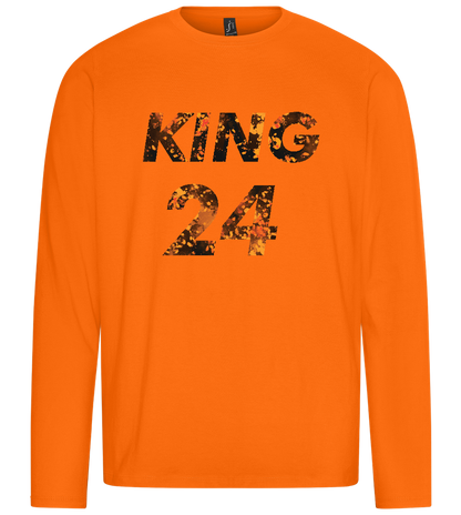 KING 24 Design - Premium men's long sleeve t-shirt_ORANGE_front