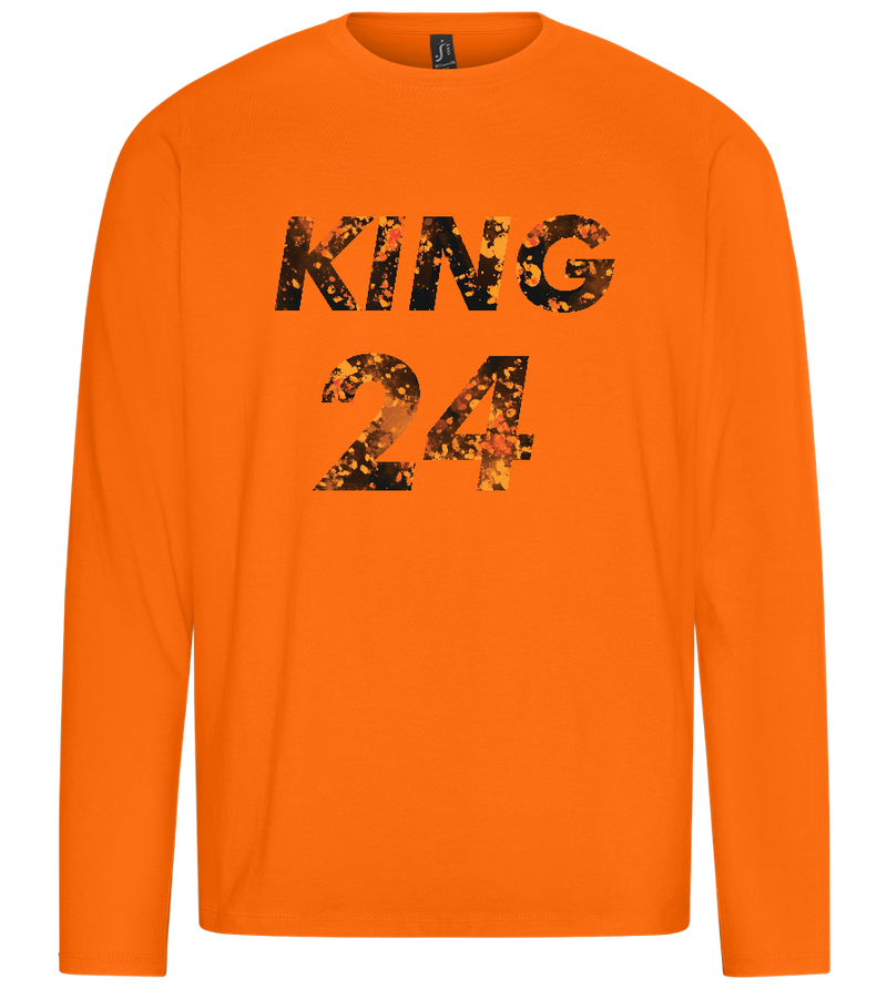 KING 24 Design - Premium men's long sleeve t-shirt_ORANGE_front