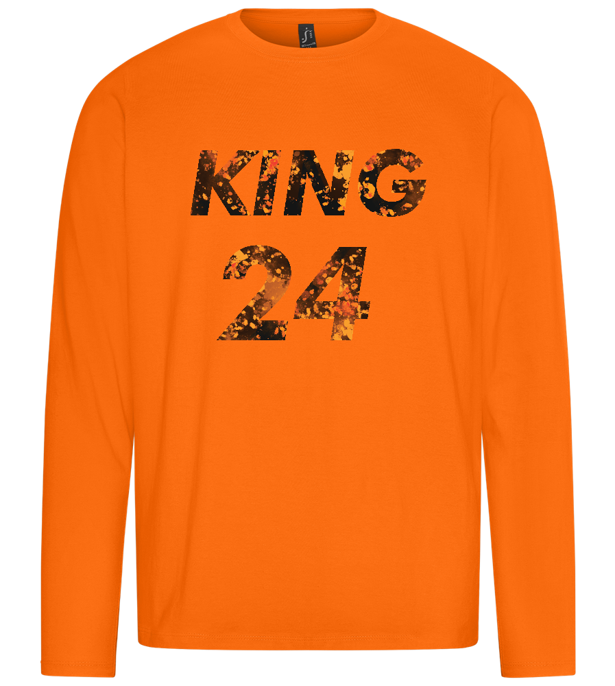 KING 24 Design - Premium men's long sleeve t-shirt_ORANGE_front