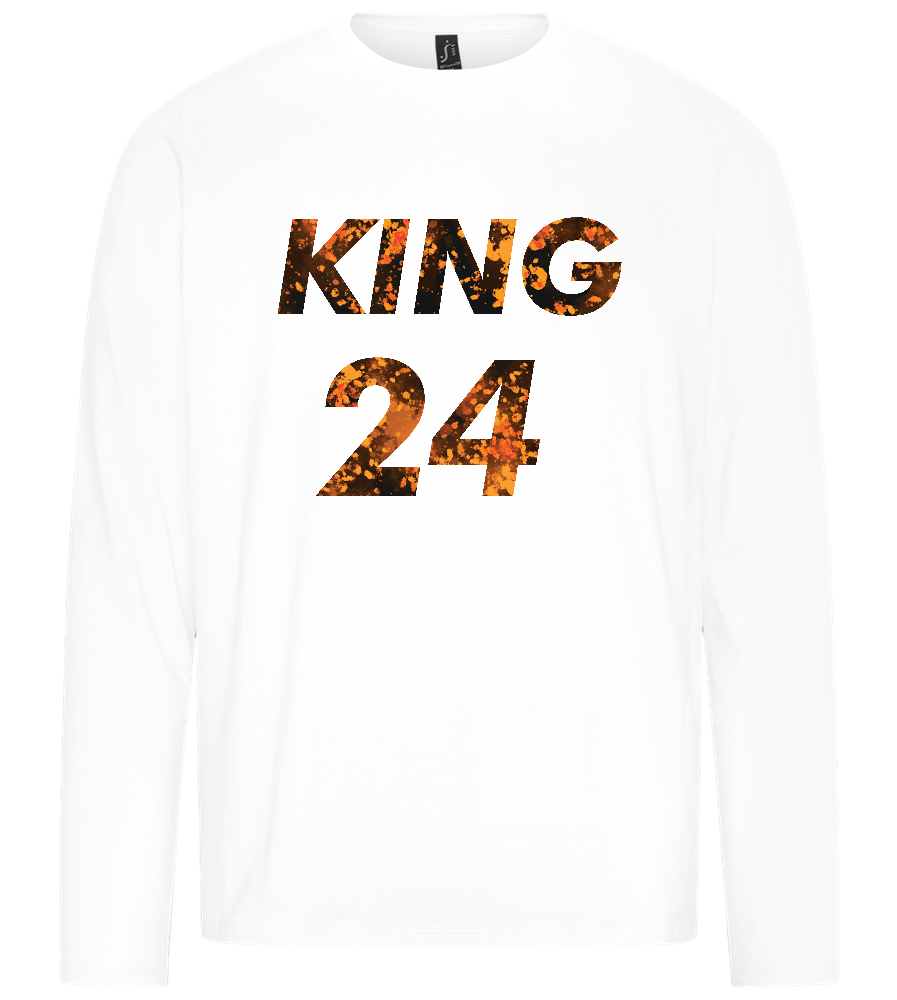 KING 24 Design - Premium men's long sleeve t-shirt_WHITE_front