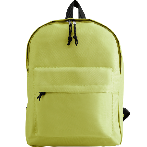 600D Zippered Backpack_LIME_front