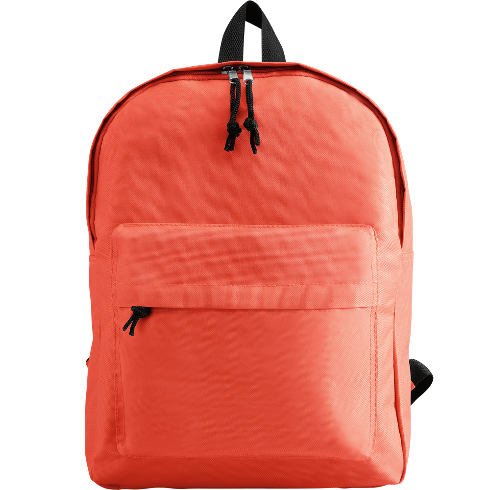 600D Zippered Backpack_RED_front