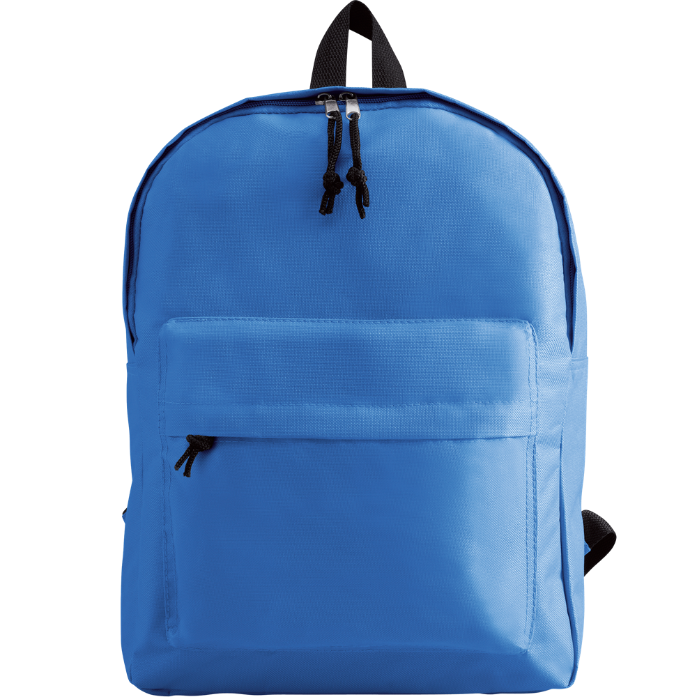 600D Zippered Backpack_ROYAL BLUE_front
