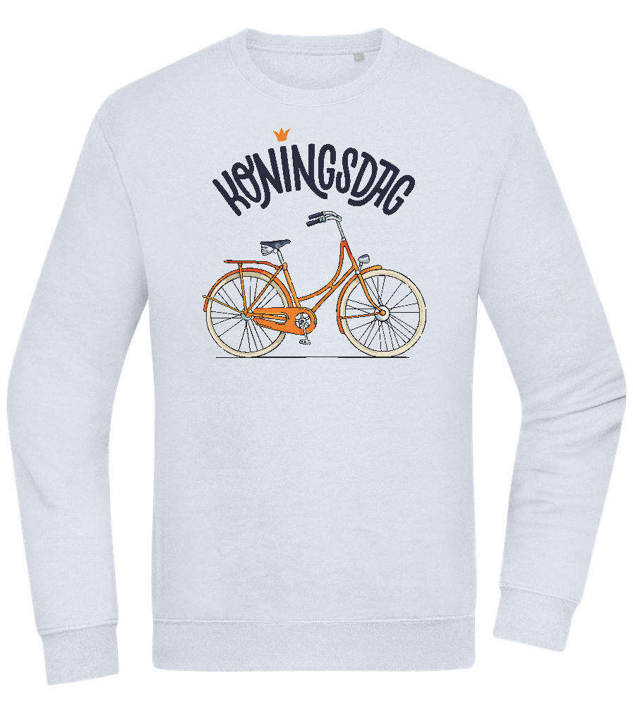 Koningsdag Oranje Fiets Design - Comfort Essential Unisex Sweater_CREAMY BLUE_front