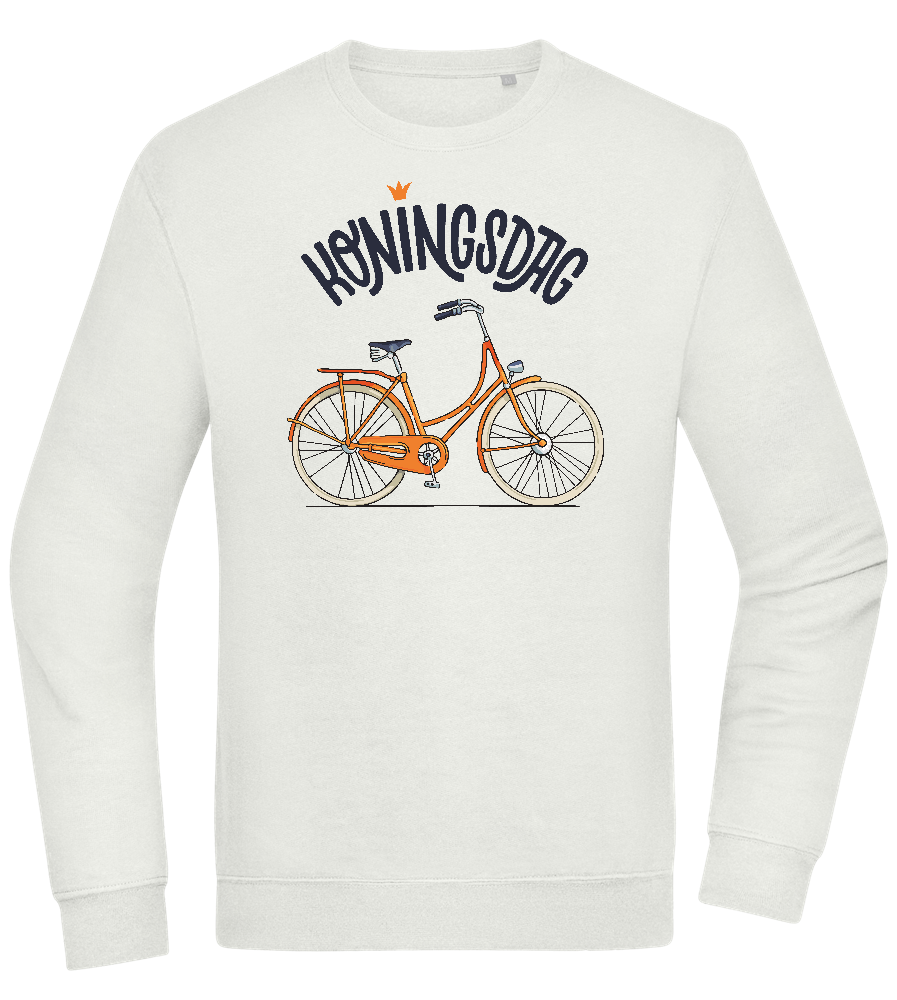 Koningsdag Oranje Fiets Design - Comfort Essential Unisex Sweater_CREAMY GREEN_front