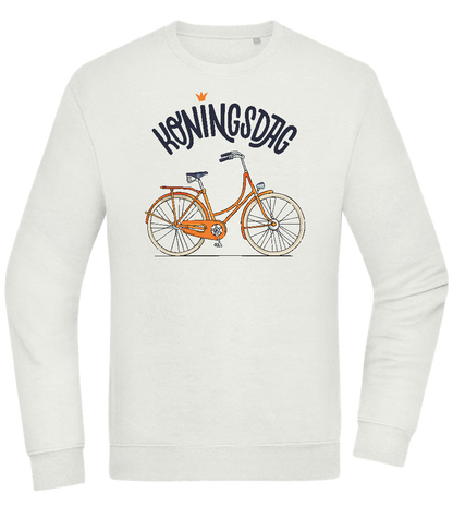 Koningsdag Oranje Fiets Design - Comfort Essential Unisex Sweater_CREAMY GREEN_front