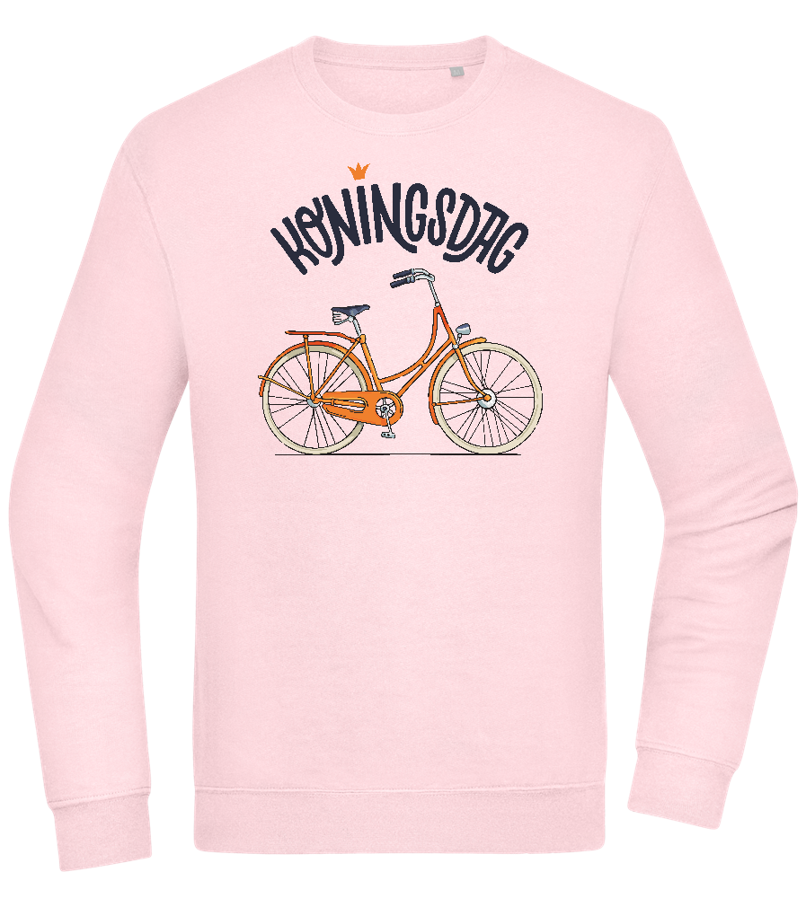 Koningsdag Oranje Fiets Design - Comfort Essential Unisex Sweater_LIGHT PEACH ROSE_front