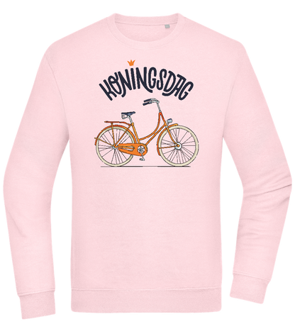 Koningsdag Oranje Fiets Design - Comfort Essential Unisex Sweater_LIGHT PEACH ROSE_front