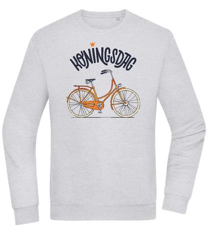 Koningsdag Oranje Fiets Design - Comfort Essential Unisex Sweater_ORION GREY II_front