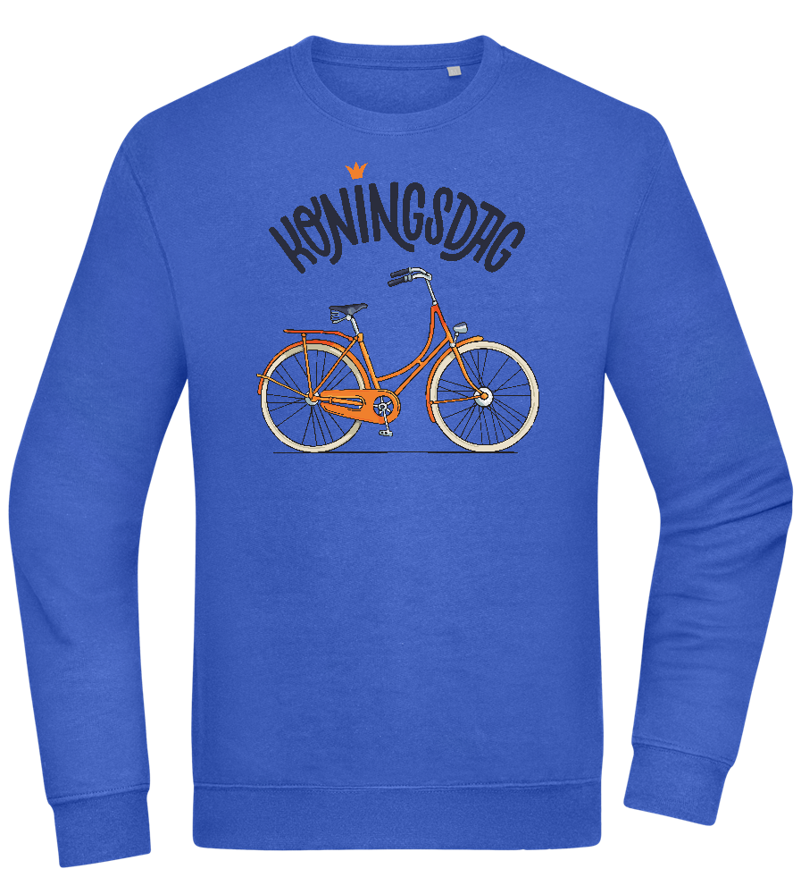 Koningsdag Oranje Fiets Design - Comfort Essential Unisex Sweater_ROYAL_front