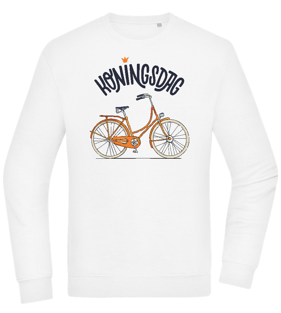 Koningsdag Oranje Fiets Design - Comfort Essential Unisex Sweater_WHITE_front