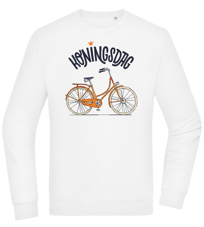 Koningsdag Oranje Fiets Design - Comfort Essential Unisex Sweater_WHITE_front