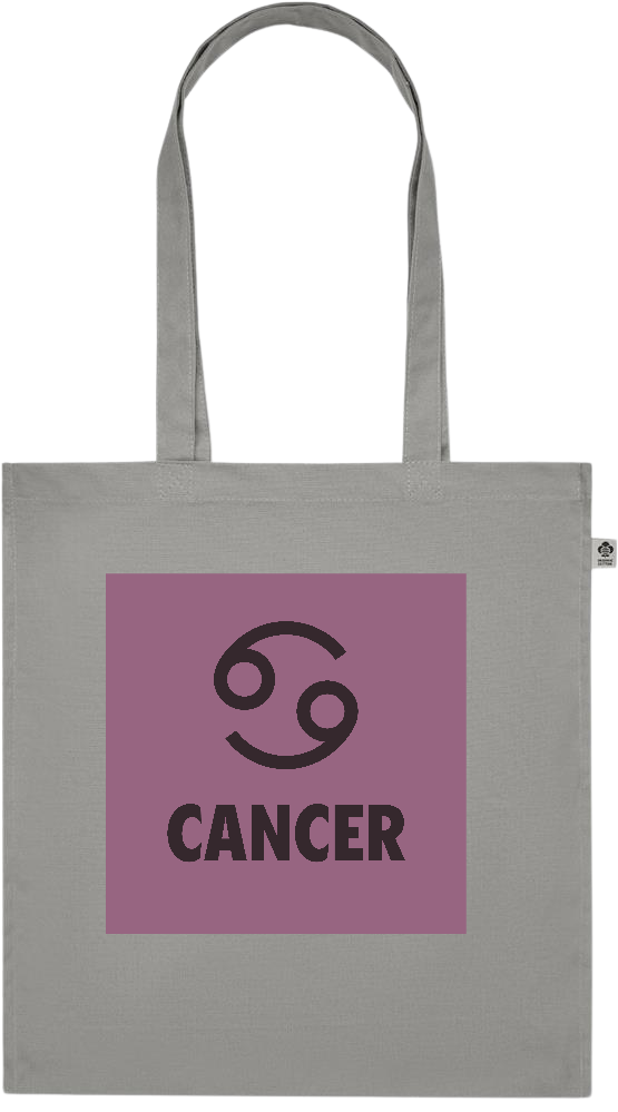 Zodiac Cancer Design - Premium colored organic cotton tote bag_STONE GREY_front