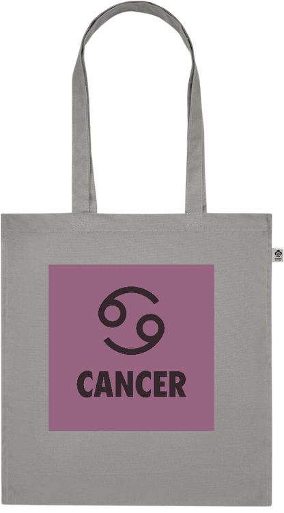 Zodiac Cancer Design - Premium colored organic cotton tote bag_STONE GREY_front