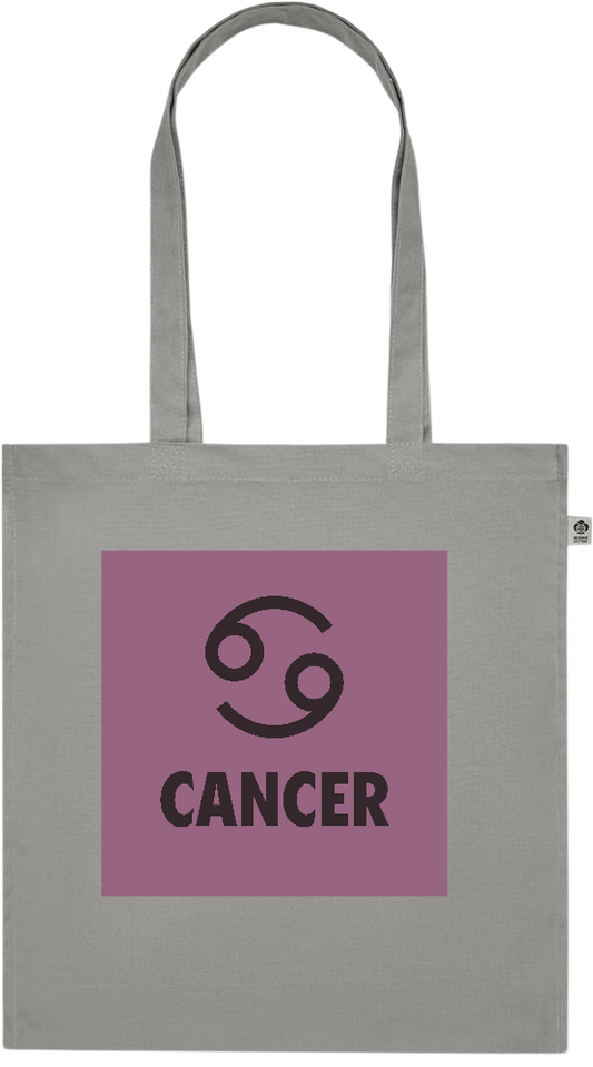 Zodiac Cancer Design - Premium colored organic cotton tote bag_STONE GREY_front