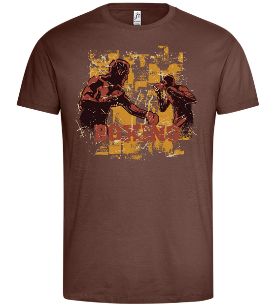 Fight like a Champion Design - Premium men's t-shirt_CHOCOLATE_front