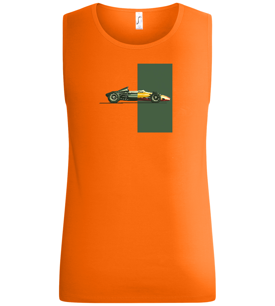 Retro F1 Design - Basic men's tank top_ORANGE_front