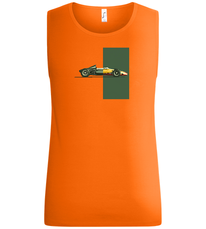 Retro F1 Design - Basic men's tank top_ORANGE_front