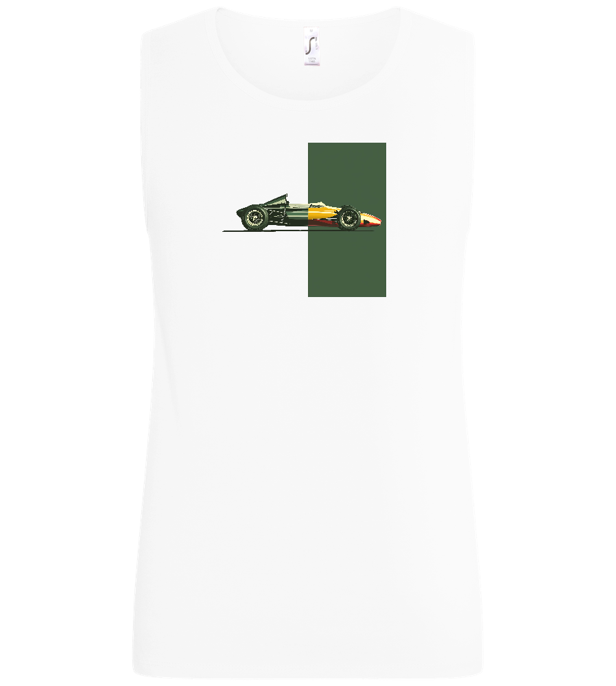 Retro F1 Design - Basic men's tank top_WHITE_front