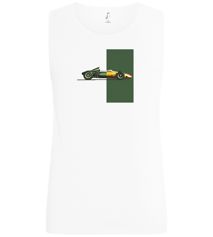 Retro F1 Design - Basic men's tank top_WHITE_front