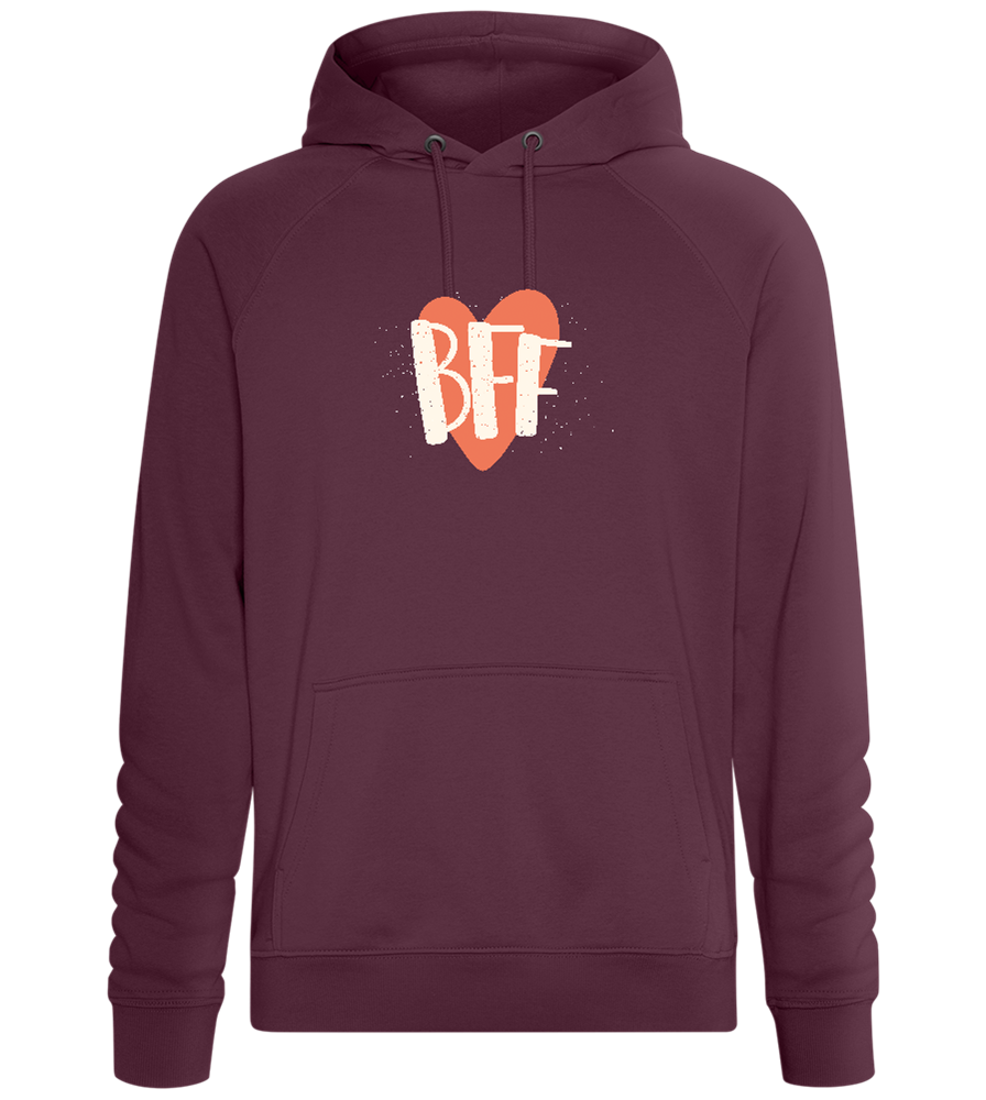 BFF Heart Design - Comfort unisex hoodie_BORDEAUX_front