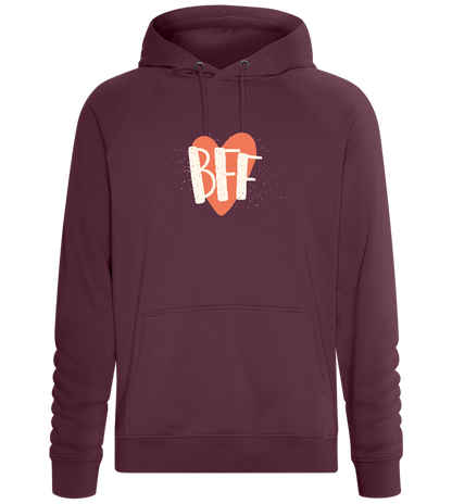 BFF Heart Design - Comfort unisex hoodie_BORDEAUX_front