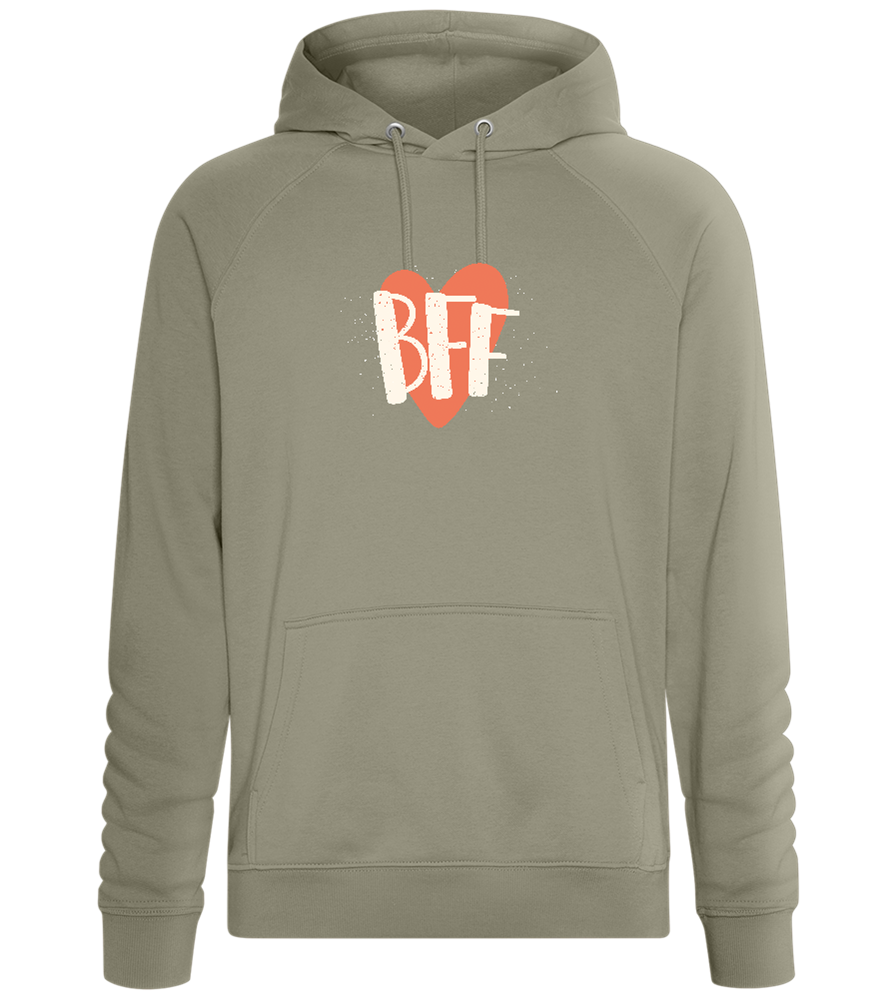 BFF Heart Design - Comfort unisex hoodie_KHAKI_front