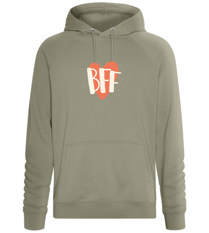 BFF Heart Design - Comfort unisex hoodie_KHAKI_front