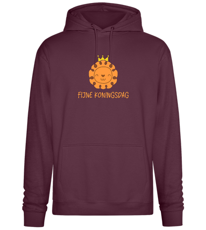 Fijne Koningsdag Design - Premium Essential Unisex Hoodie_BORDEAUX_front