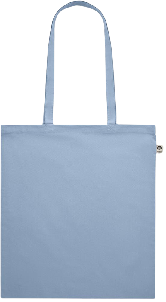 Premium colored organic cotton shopping bag_BABY BLUE_front