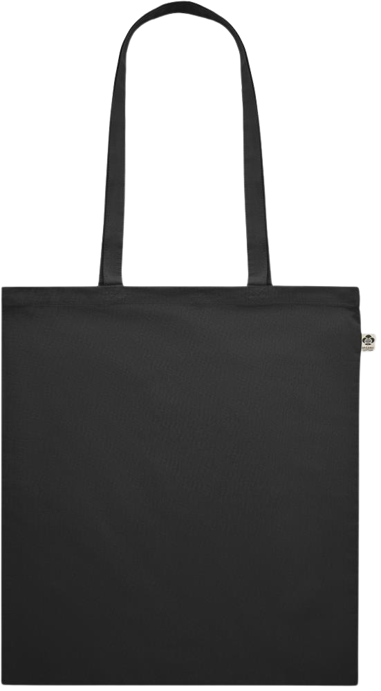 Premium colored organic cotton shopping bag_BLACK_front