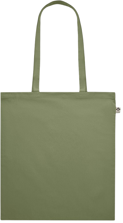 Premium colored organic cotton shopping bag_GREEN_front