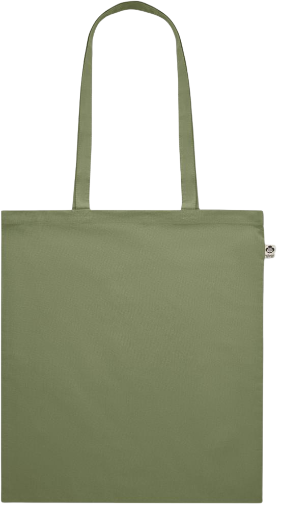 Premium colored organic cotton shopping bag_GREEN_front